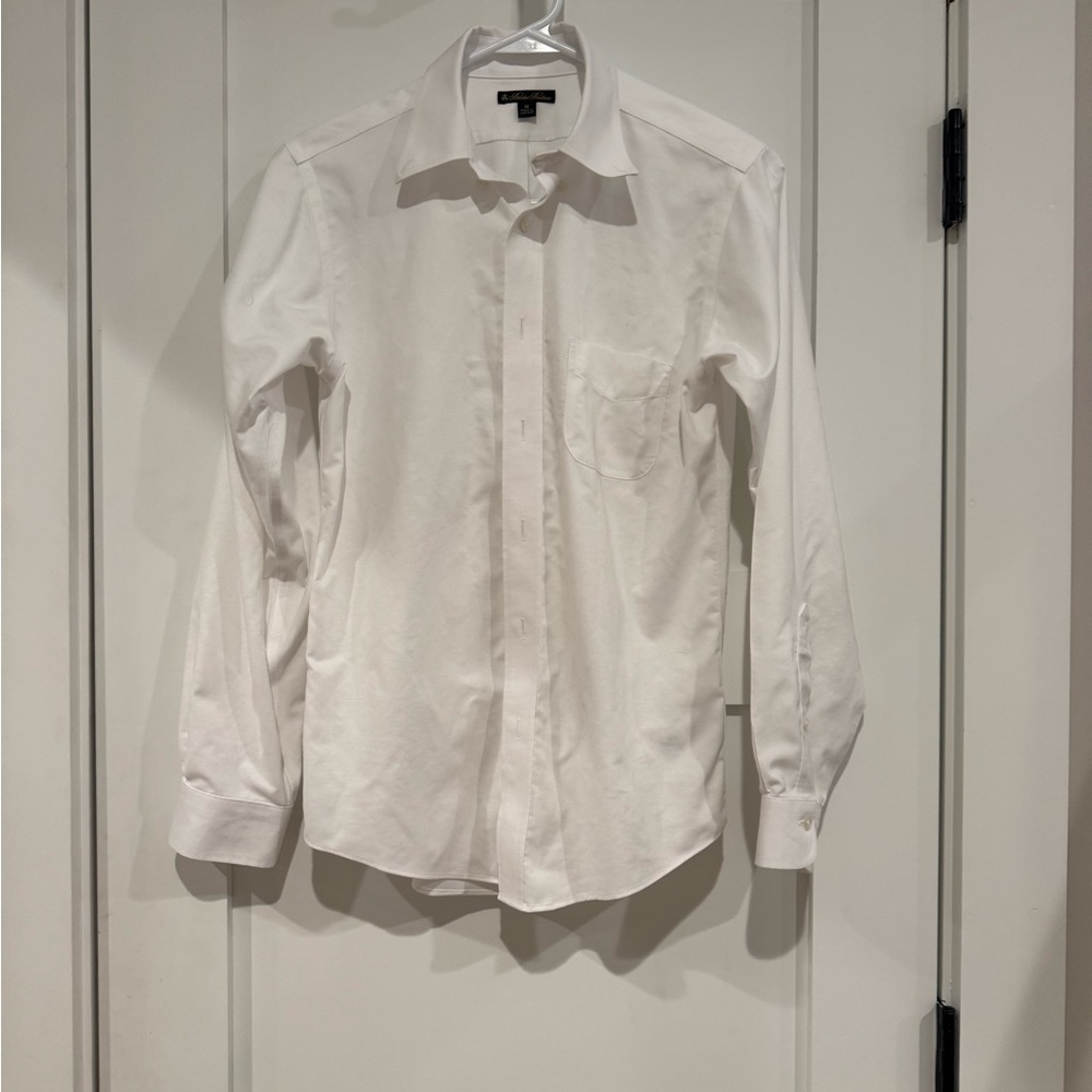 Brooks Brothers Boys Non-Iron Supima White Dress Shirt